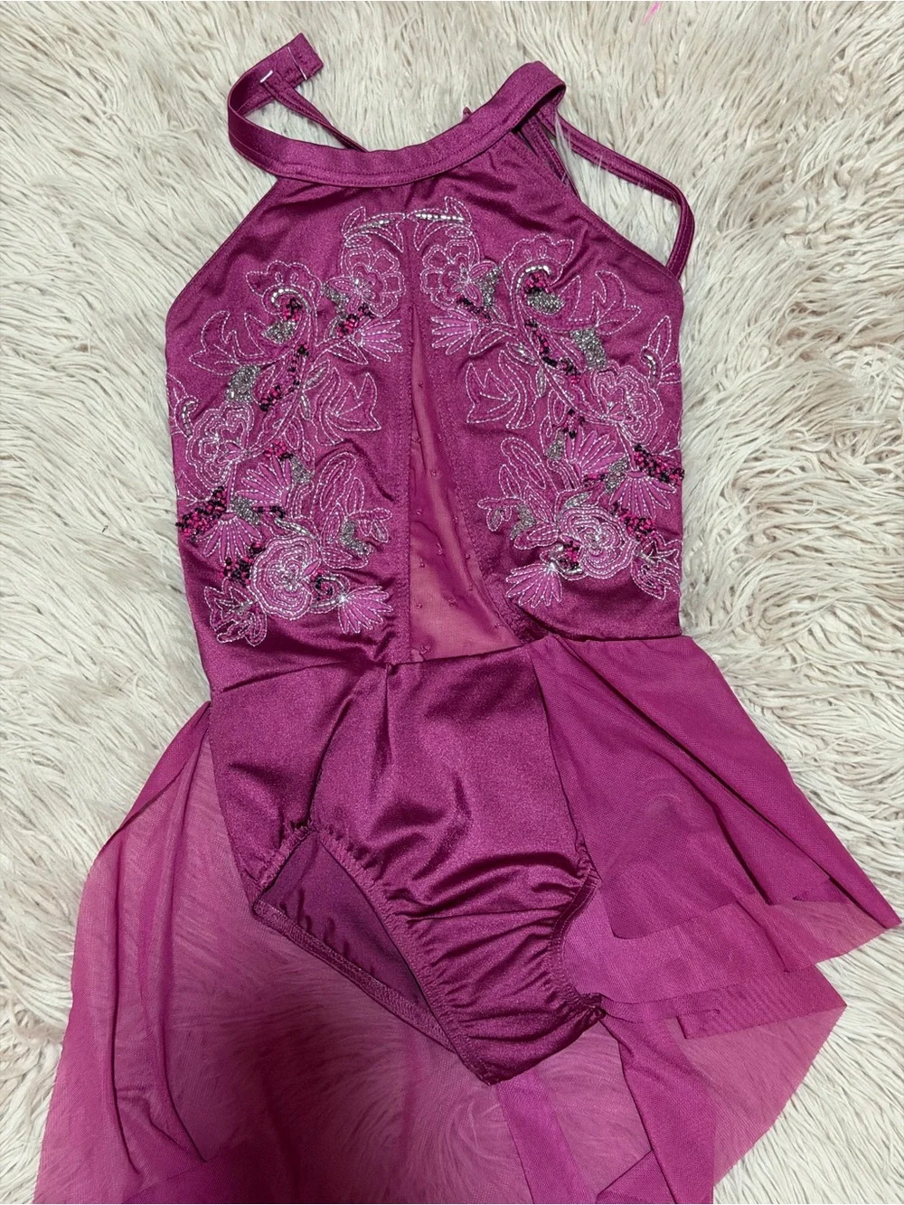 Weissman Magenta Strappy Dance Costume